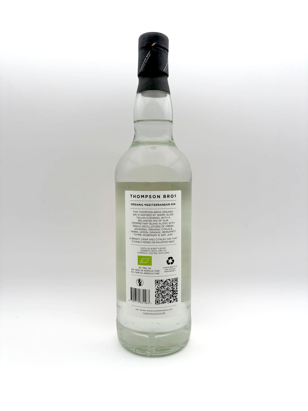 Dornoch Gin whisky bottle, view 3